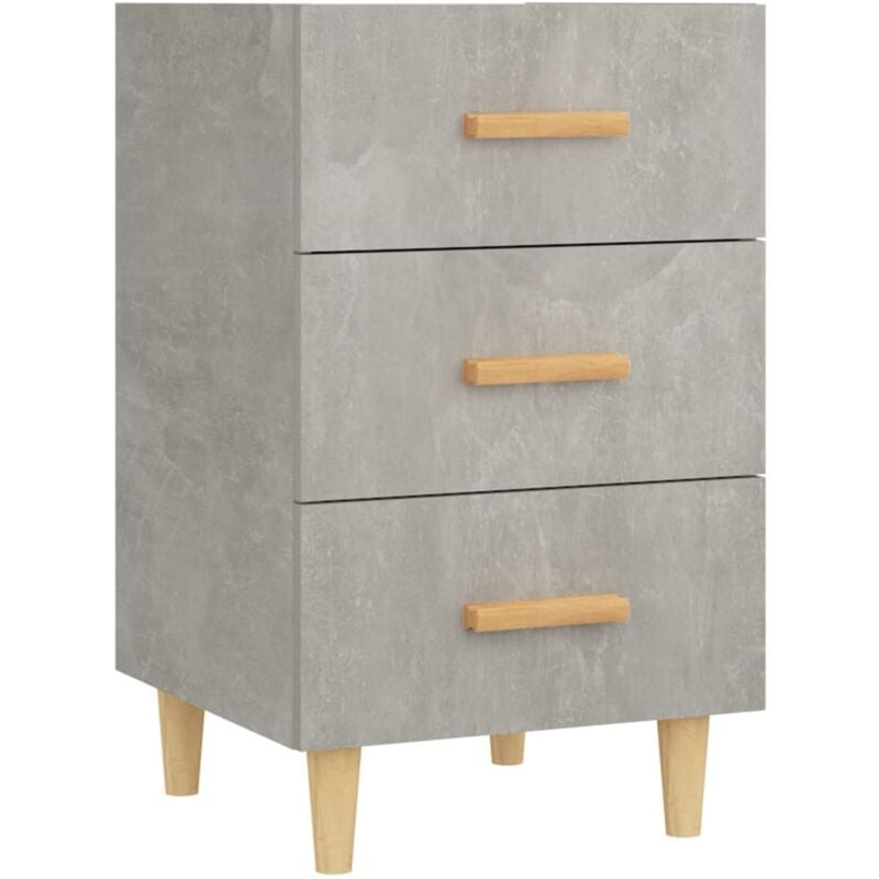 Table de chevet gris béton 40x40x66 cm bois d'ingénierie Vidaxl