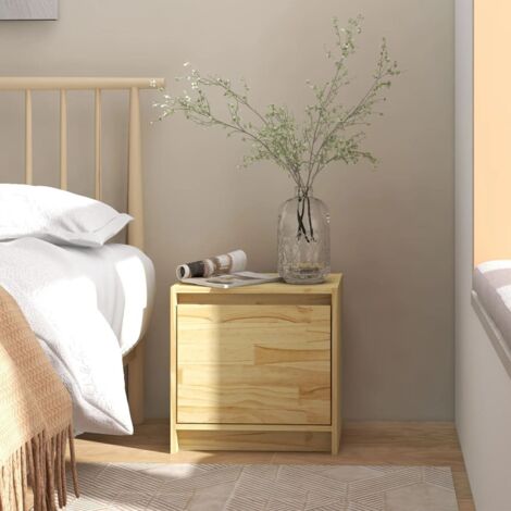 Vidaxl – Table de chevet en bois de pin massif 40x30,5x40 cm – Grand espace de rangement – Artisanat exquis – Résistance à l'usure