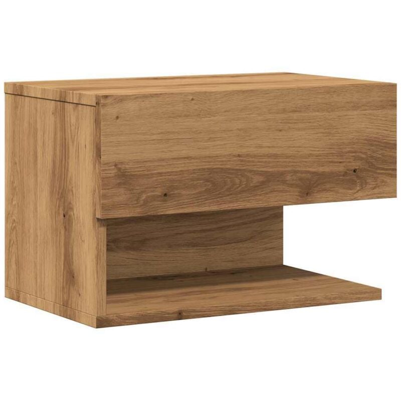 Table de chevet murale chêne artisanal Vidaxl