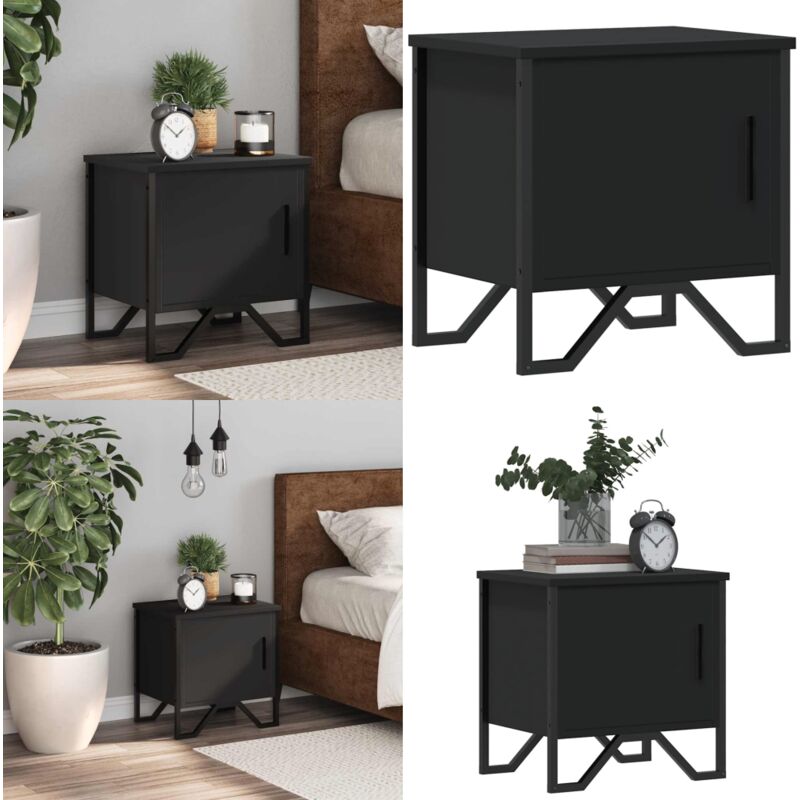 Table de chevet Noir 40 x 30 x 40 cm Aggloméré - Vidaxl