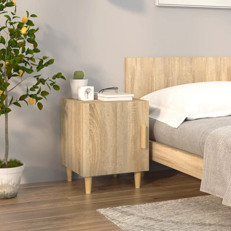 Comodino Rovere Sonoma In Legno Multistrato - Vidaxl