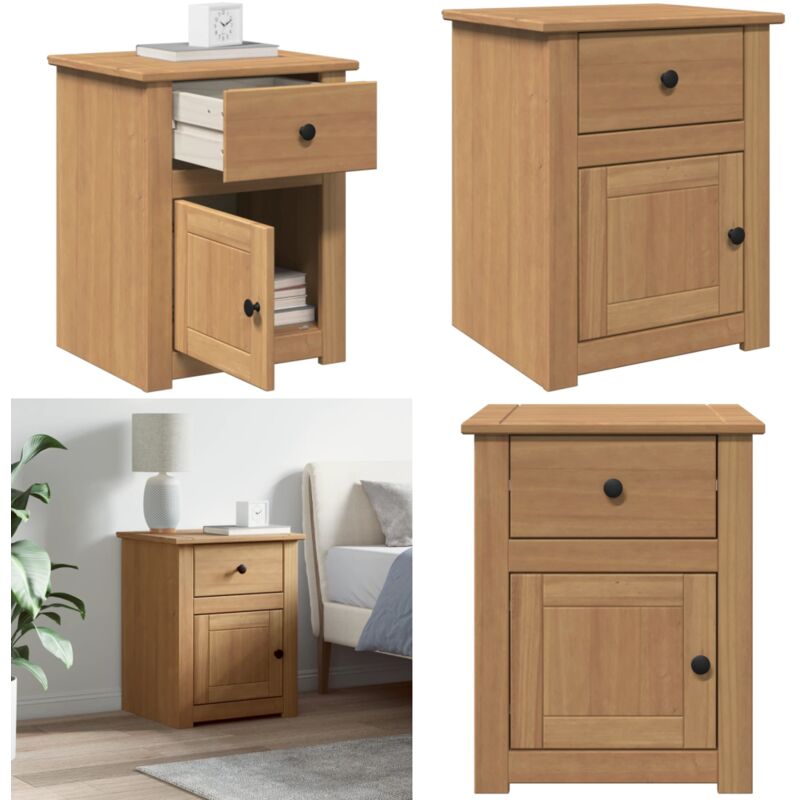 Table de chevet Panama 46x40x57 cm bois massif de pin - Vidaxl