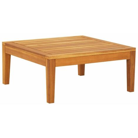 Bois d'Acacia Massif Table de Jardin Terrasse Extérieur Multicolore vidaXL
