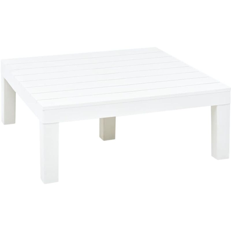 Table de jardin Blanc 78x78x31 cm Plastique Vidaxl