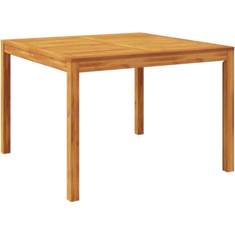 Vidaxl – Table à manger de jardin 4 places en bois d'acacia massif – Dimensions 110x110x75 cm – Finition à l'huile pour extérieur