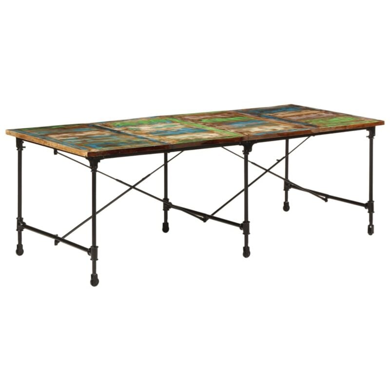 Vidaxl - Table à manger 220x90x77 cm bois massif de récupération