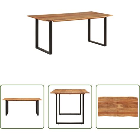vidaXL Table de salle à manger rustique -  Table de salle à manger 180x90x76 cm Bois d'acacia massif