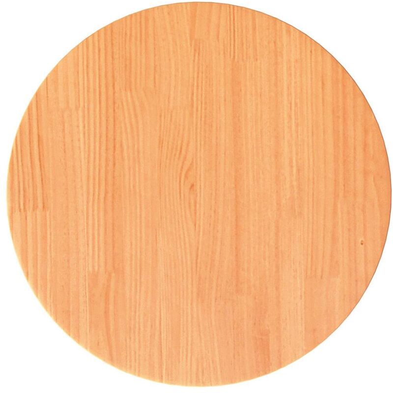 Table Top Round Wax Brown Ø40x2.5 Cm Solid Wood Pine Vidaxl