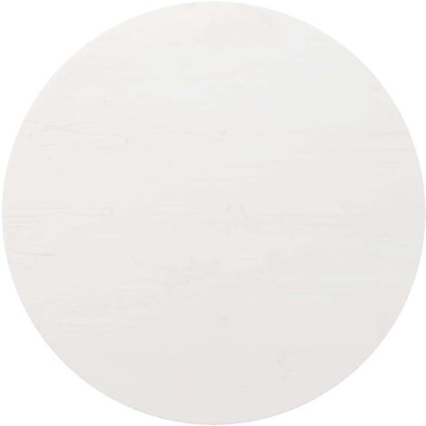 vidaXL Table Top White Ø80x2,5 cm Solid Wood Pine