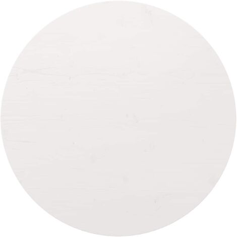 vidaXL Table Top White Ø90x2,5 cm Solid Wood Pine