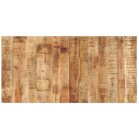 vidaXL Tablero para mesa madera de mango rugosa 120x60x (1,5-1,6) cm - Marrón