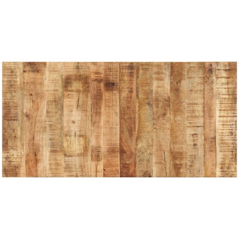 

vidaXL Tablero para mesa madera de mango rugosa 120x60x(2,5-2,7) cm - Marrón