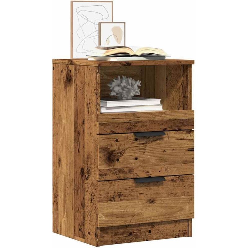 Table de chevet vieux bois 40x36x65 cm bois d'ingénierie Vidaxl