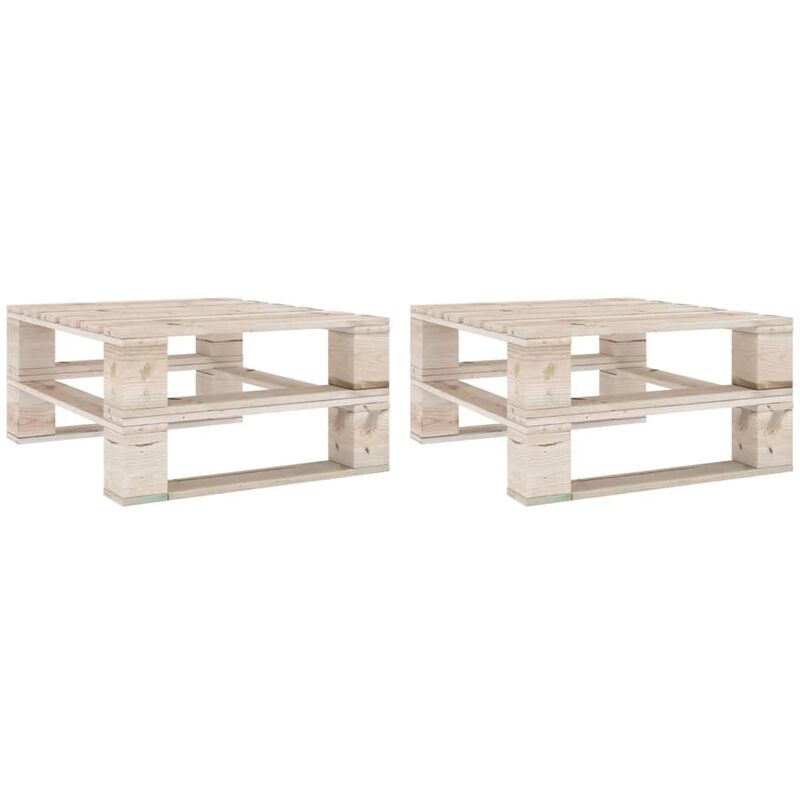 Vidaxl - Tables palette de jardin 2 pcs Bois de pin imprégné