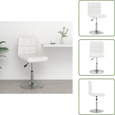 vidaXL Tabouret de bar Blanc Similicuir