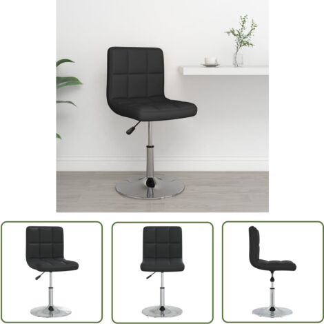 vidaXL Tabouret de bar Noir Similicuir