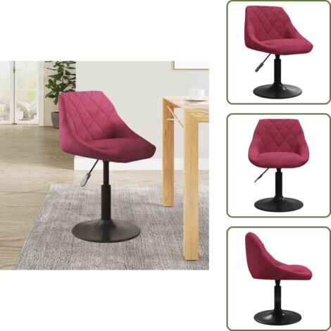 vidaXL Tabouret de bar Rouge bordeaux Velours