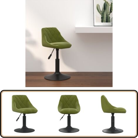 vidaXL Tabouret de bar Vert clair Velours