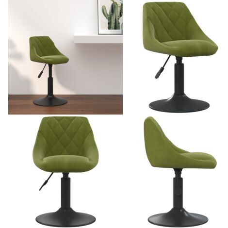 vidaXL Tabouret de bar Vert clair Velours