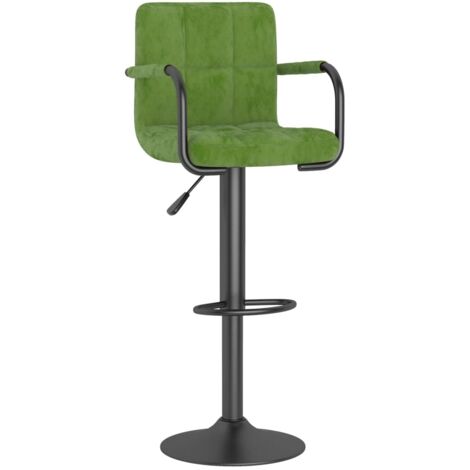 vidaXL Tabouret de bar Vert clair Velours