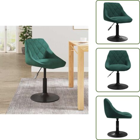 vidaXL Tabouret de bar Vert foncé Velours