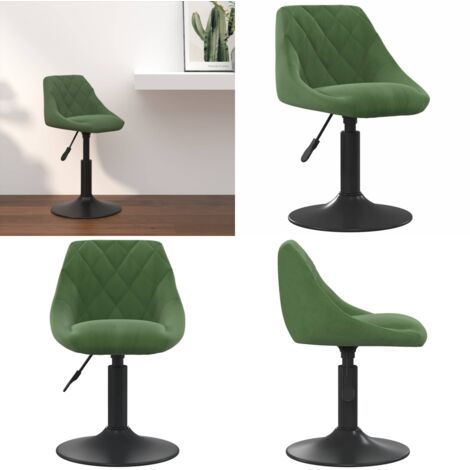 vidaXL Tabouret de bar Vert foncé Velours