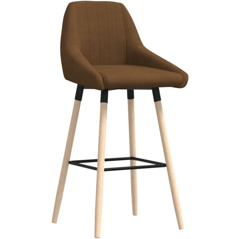 Vidaxl - Tabouret de bar Marron Tissu