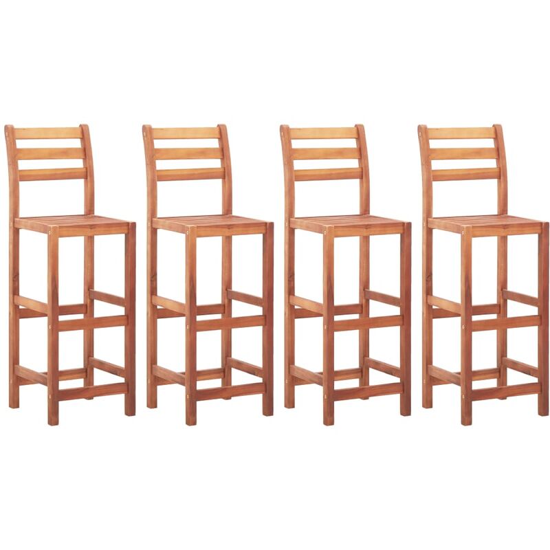 Vidaxl - Chaises de bar lot de 4 bois d'acacia solide