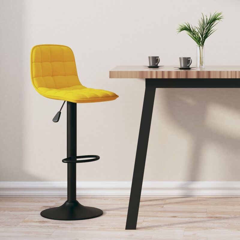 

Vidaxl - Taburete de bar de terciopelo amarillo - Amarillo