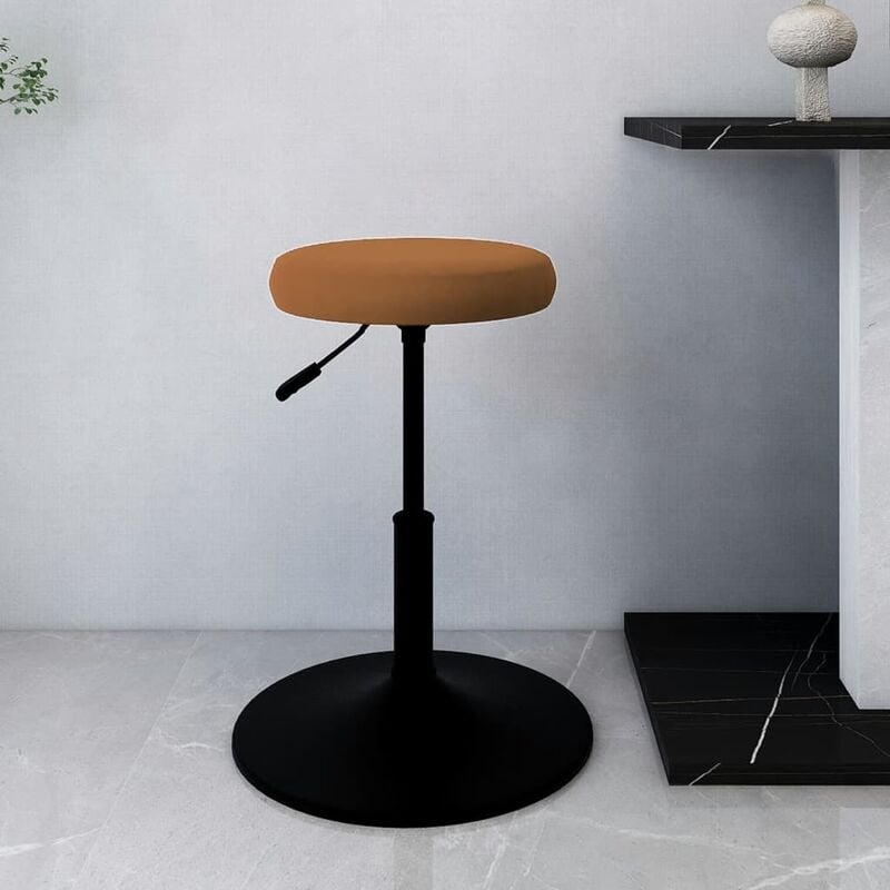 

vidaXL Taburete de cocina de terciopelo marrón - Marrón