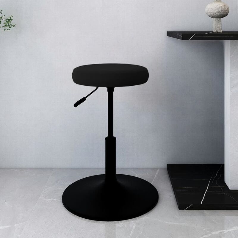 

Taburete de cocina de terciopelo negro - Negro - Vidaxl
