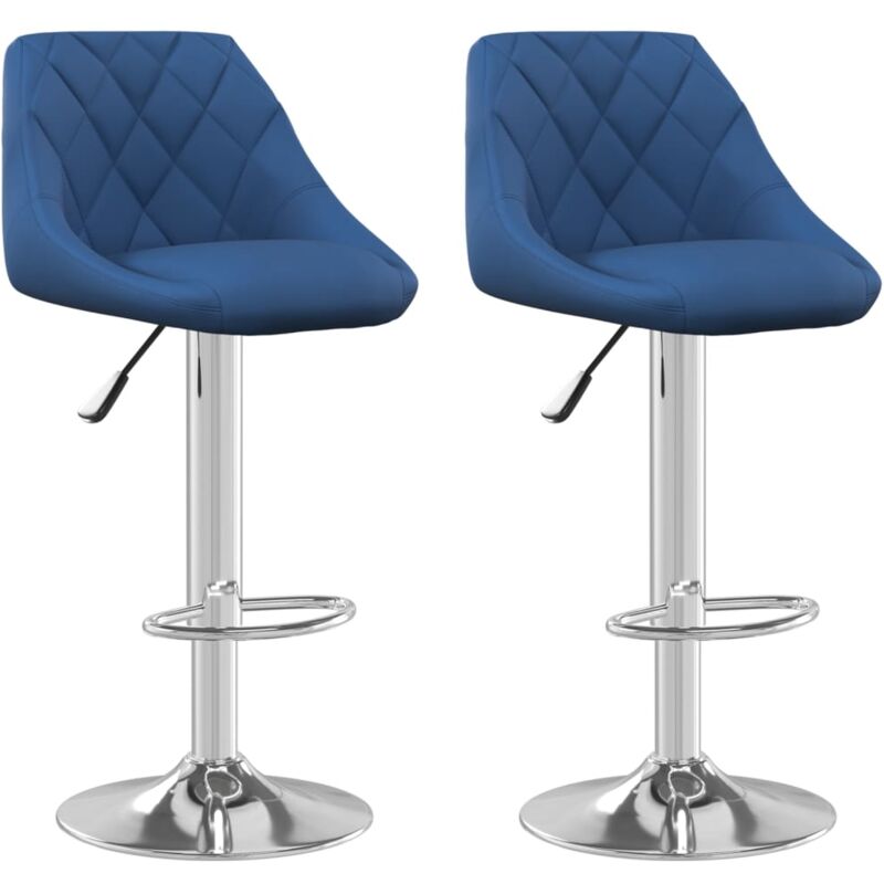 

Les Tendances - vidaXL Taburete de cocina 2 unidades de terciopelo azul - Azul