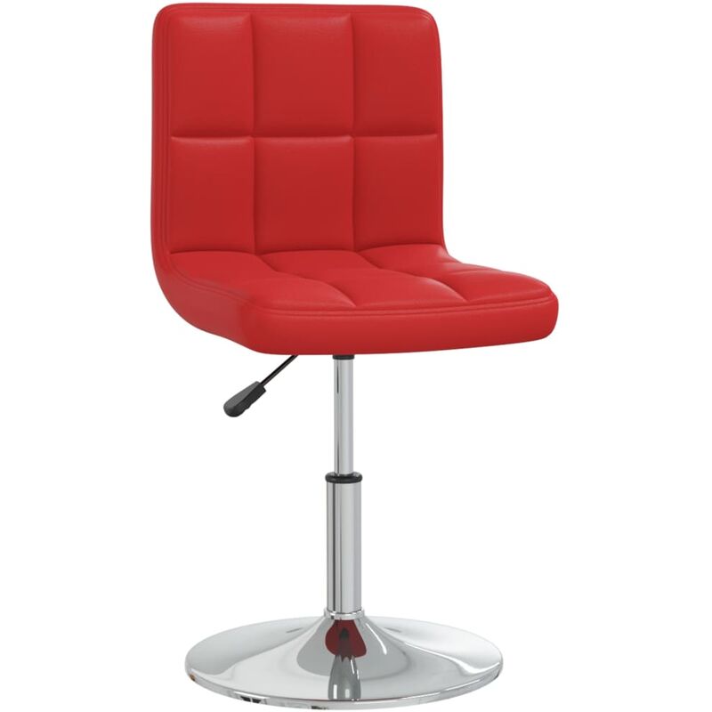 

vidaXL Taburete de cocina de cuero sintético rojo tinto - Rojo