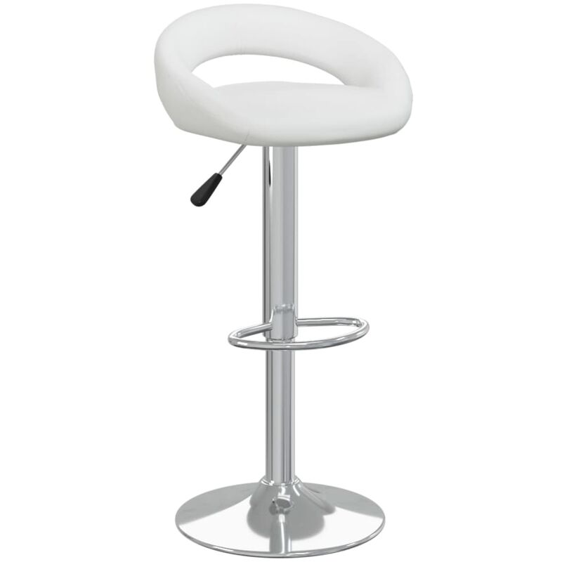 

vidaXL Taburete de cocina de cuero sintético blanco - Blanco