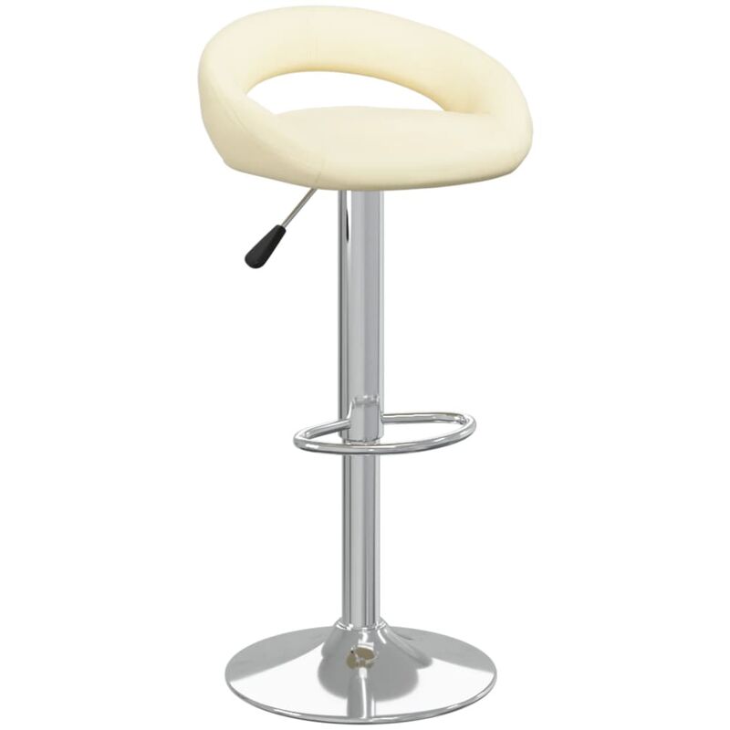 

vidaXL Taburete de cocina de cuero sintético color crema - Crema