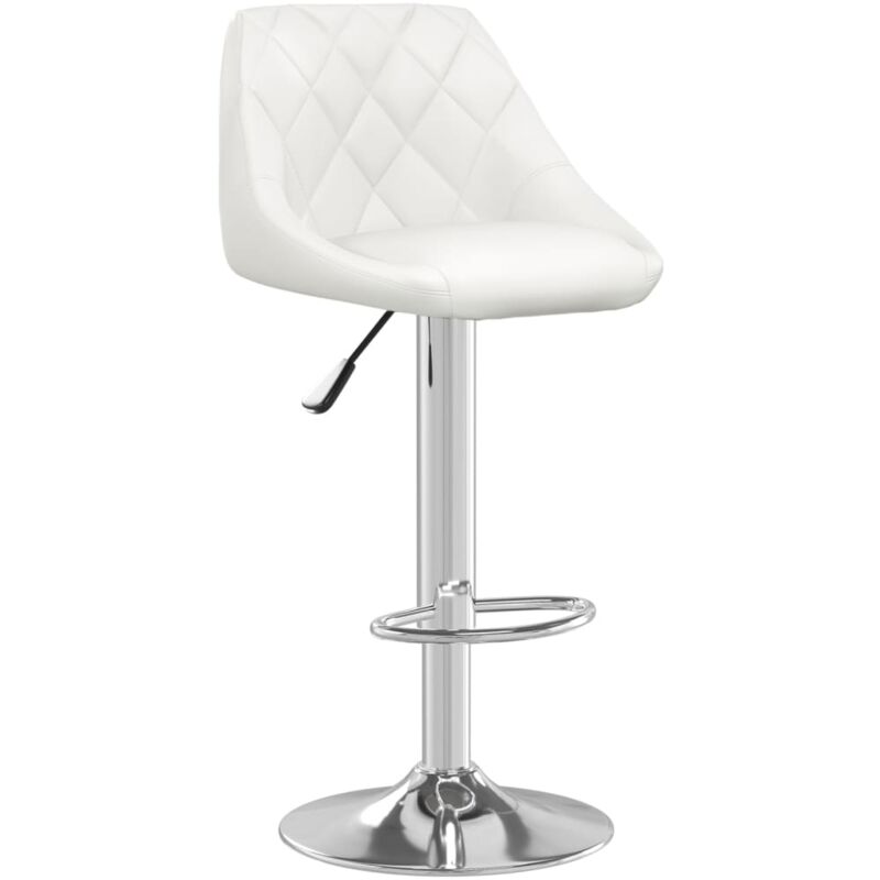 

Taburete de cocina cuero sintético blanco - Blanco - Vidaxl