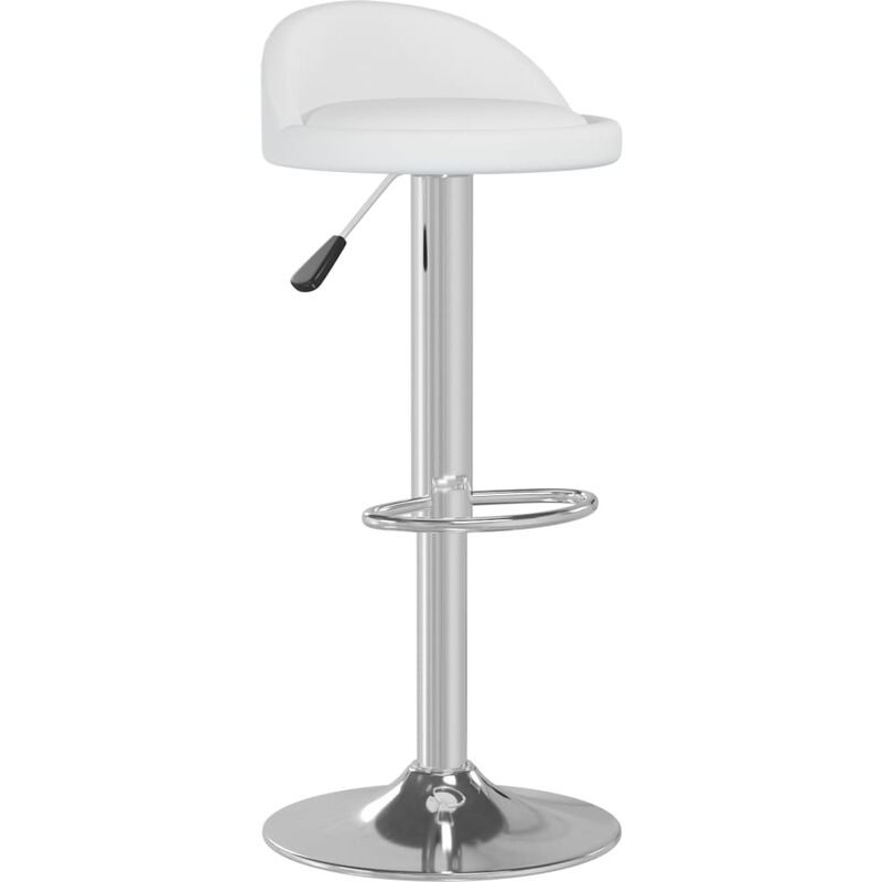 

Taburete de cocina cuero sintético blanco - Blanco - Vidaxl