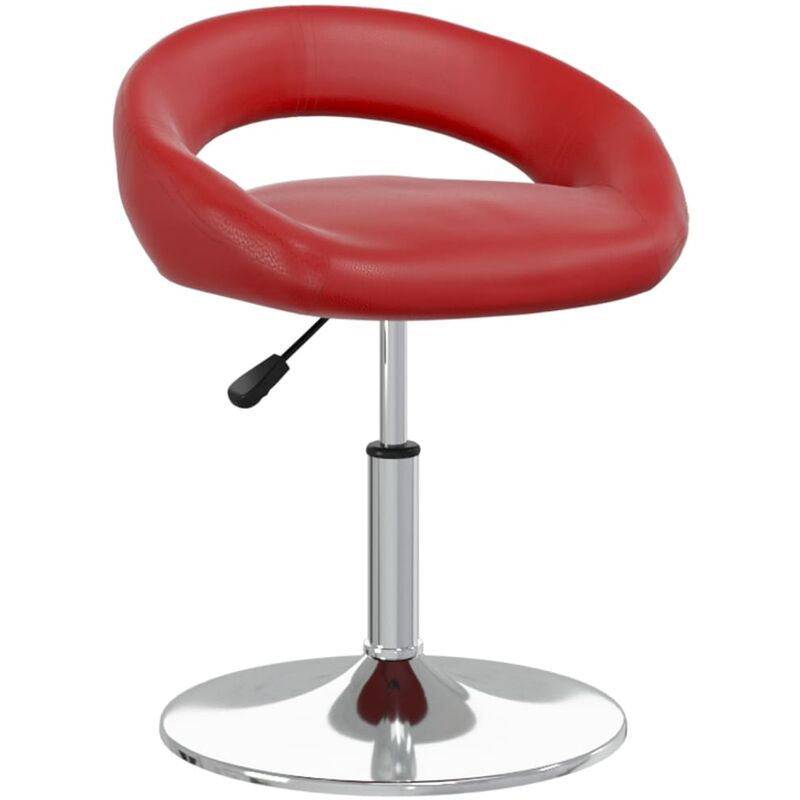 

vidaXL Taburete de cocina de cuero sintético color vino tinto - Rojo
