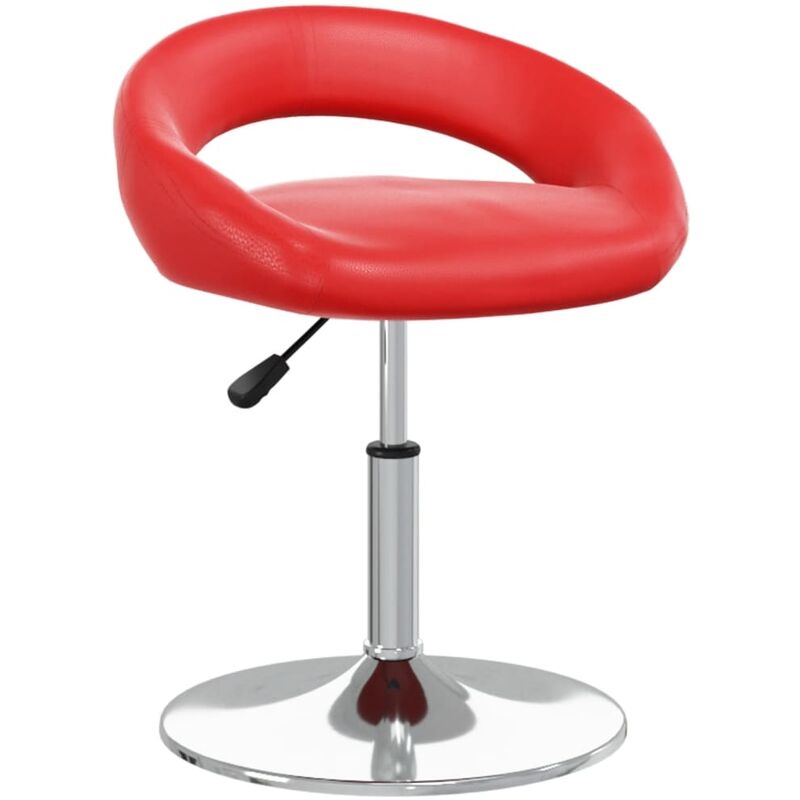 

vidaXL Taburete de cocina de cuero sintético rojo - Rojo