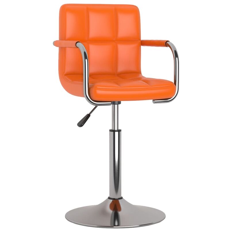 

vidaXL Taburete de cocina de cuero sintético naranja - Naranja