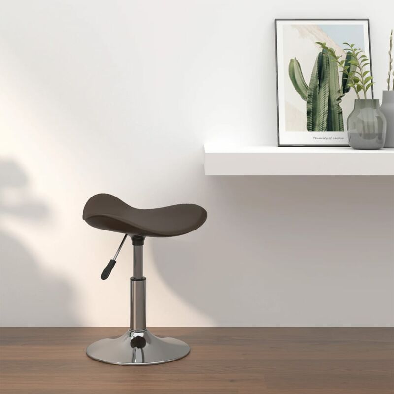

vidaXL Taburete de cocina de acero cromado y cuero artificial marrón - Marrón
