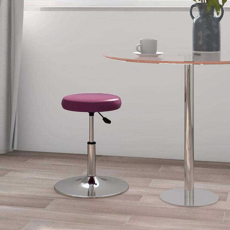 

Taburete de cocina de cuero sintético morado - Púrpura - Vidaxl