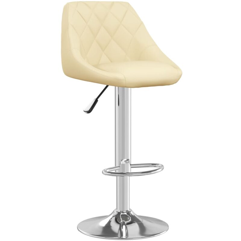 

Taburete de cocina de cuero sintético color crema - Crema - Vidaxl