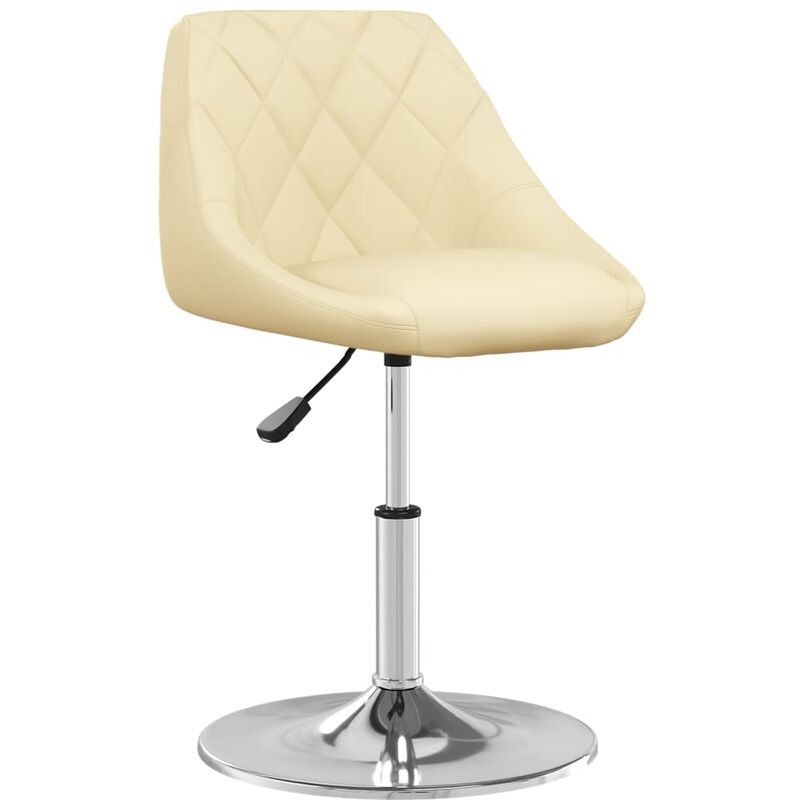 

vidaXL Taburete de cocina de cuero sintético color crema - Crema