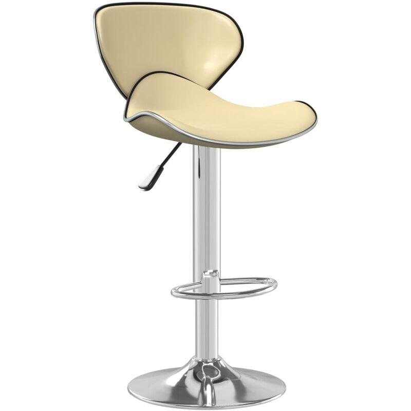 

vidaXL Taburete de cocina de cuero sintético color crema - Crema