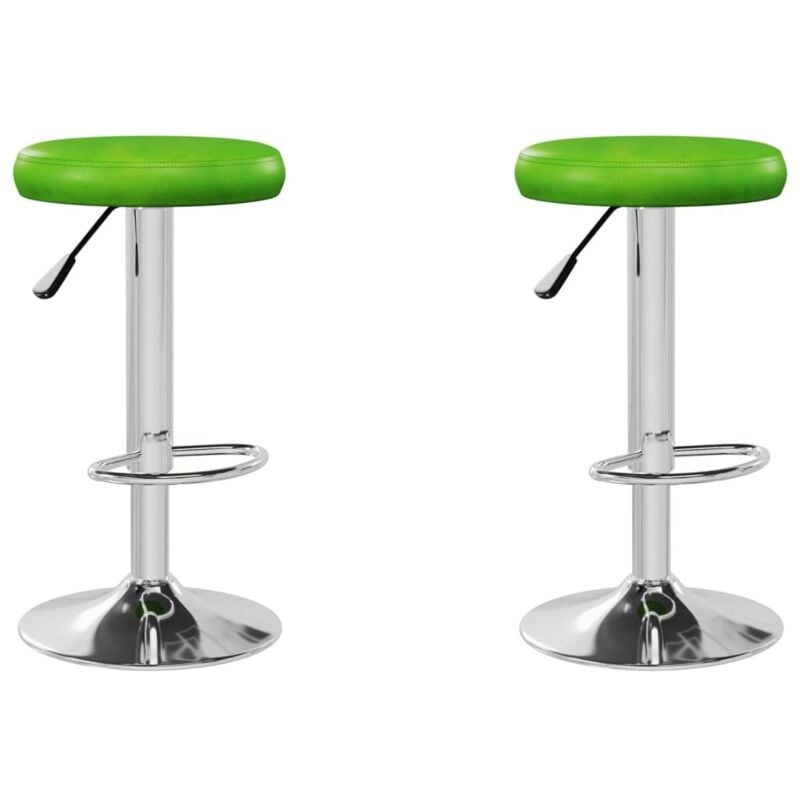 

Vidaxl - Taburetes de cocina de cuero sintético 2 unidades verde - Verde