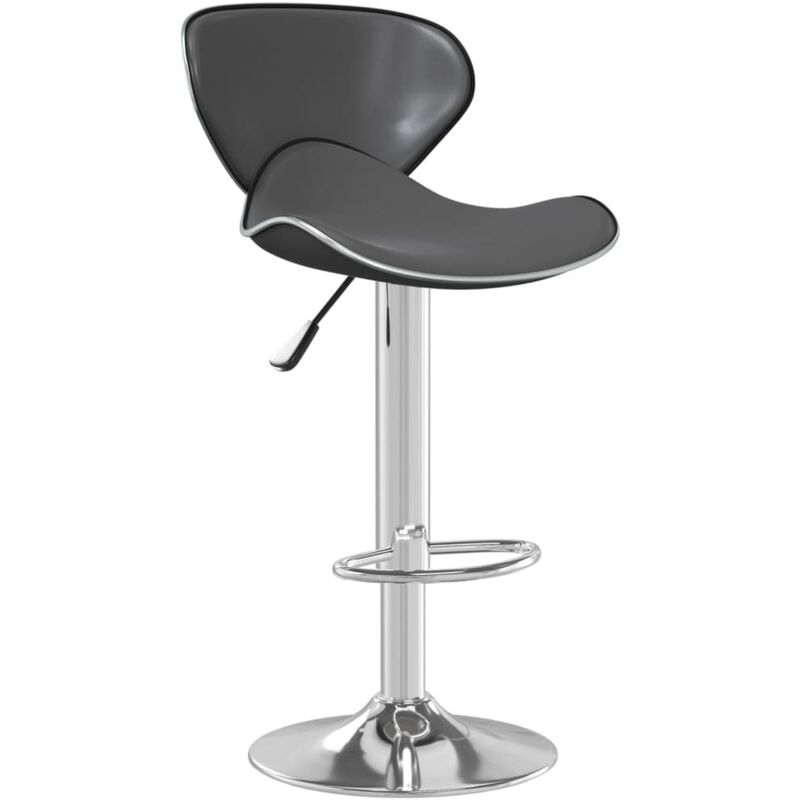 

Vidaxl - Taburete de cocina de cuero sintético gris - Gris