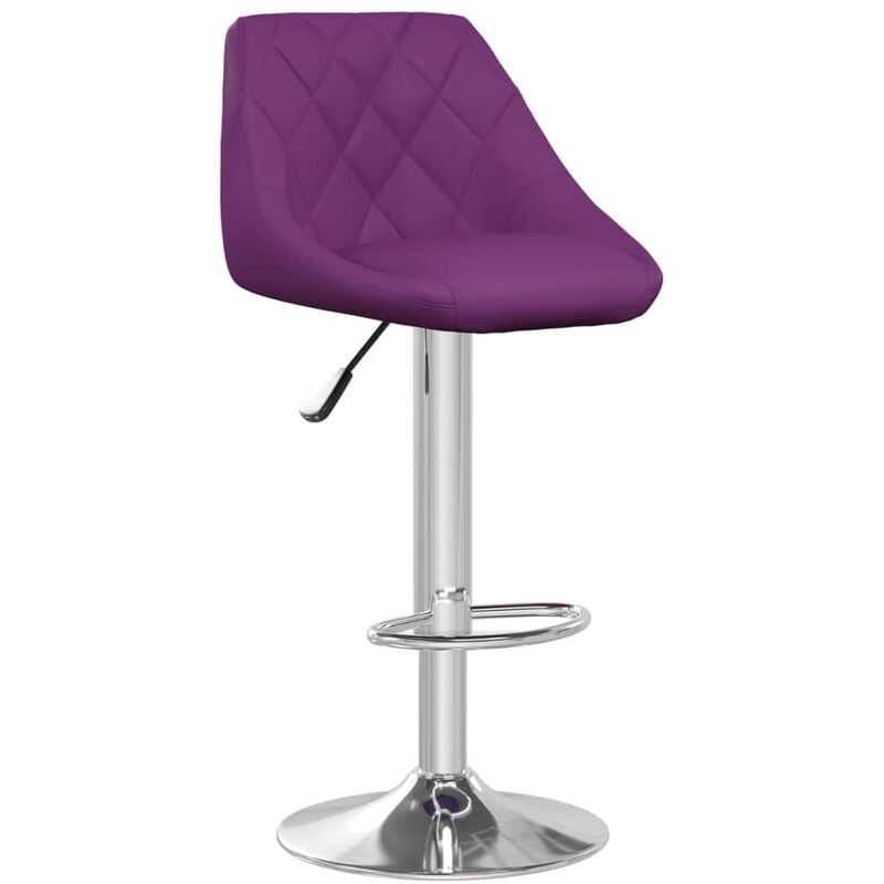 

Taburete de cocina de cuero sintético morado - Púrpura - Vidaxl