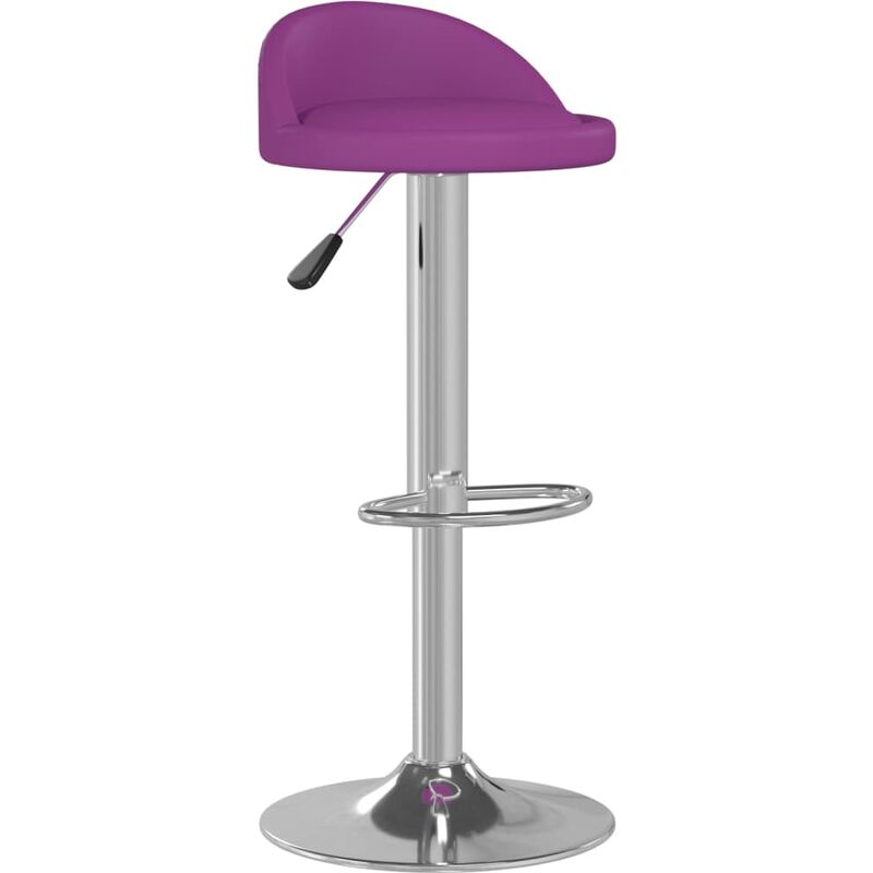 

Taburete de cocina de cuero sintético morado - Púrpura - Vidaxl