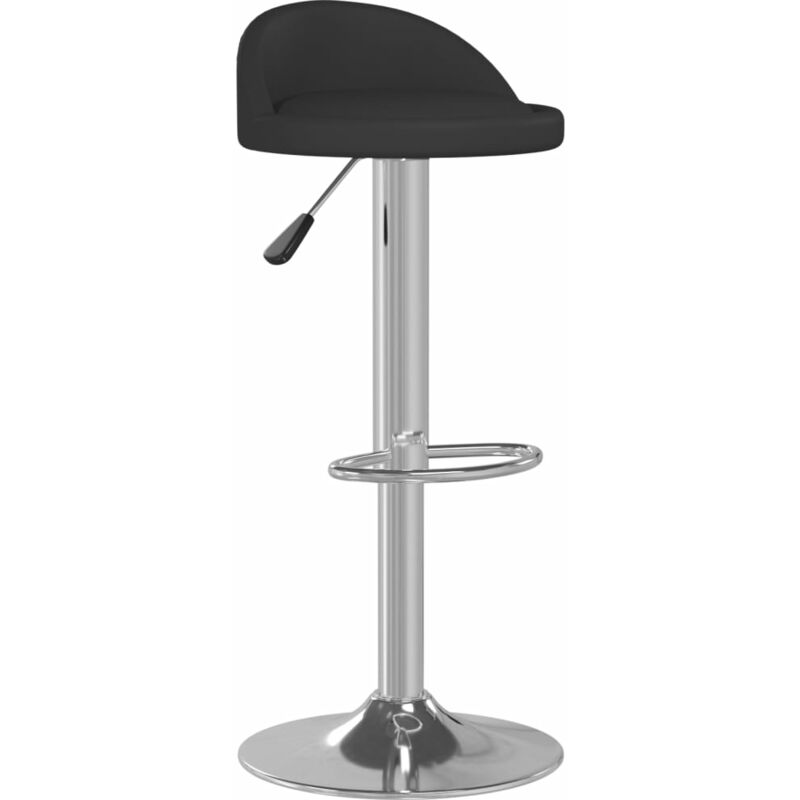 

Taburete de cocina de cuero sintético negro - Negro - Vidaxl